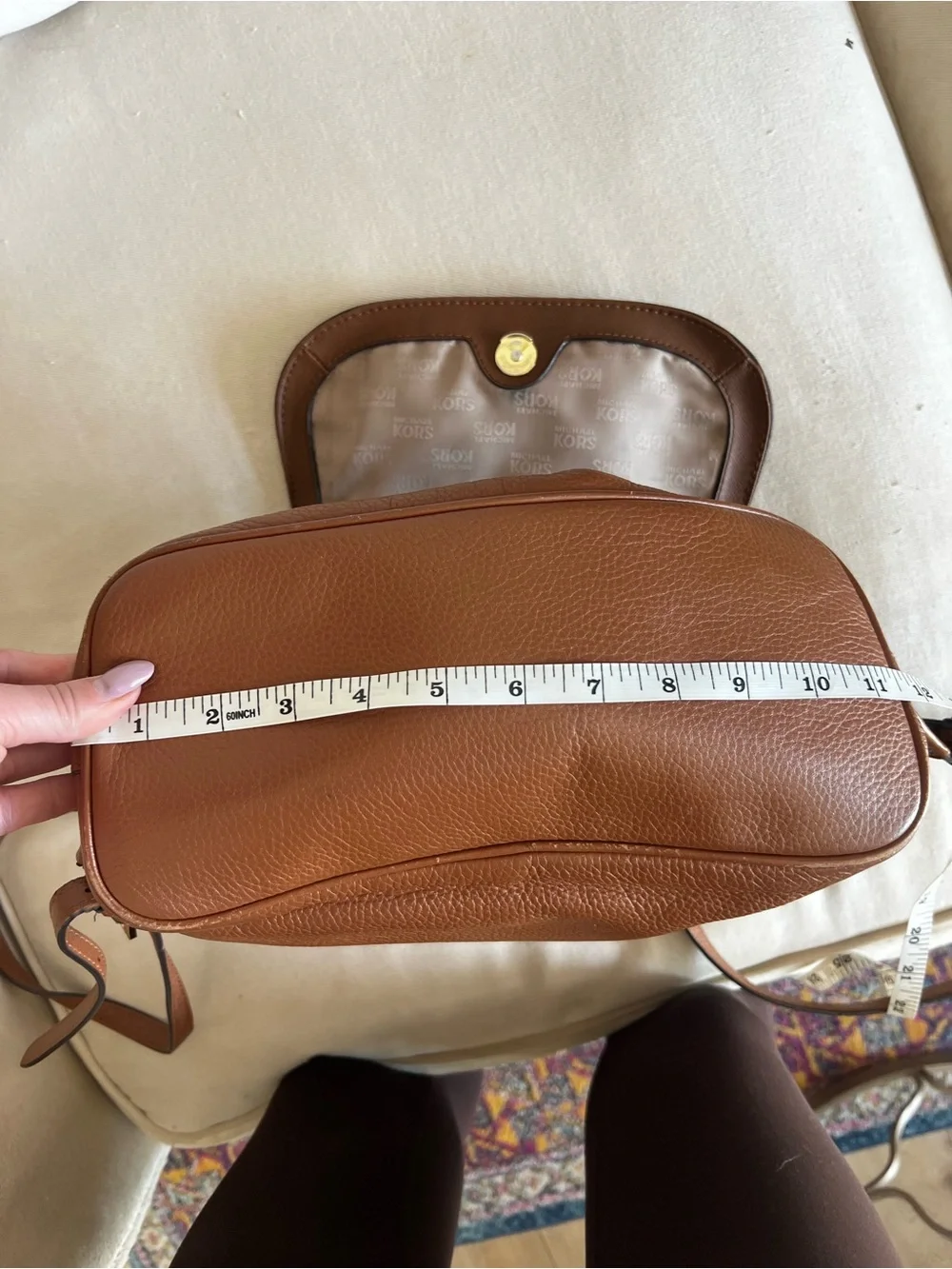 Michael Kors Brown Leather Backpack